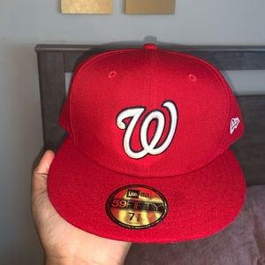 Washington Nationals New Era Red59FIFTY Fitted Hat